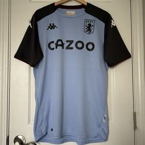 Kappa Aston Villa 2021-22 Sky Blue Football Training Shirt Sporty Athletic Style